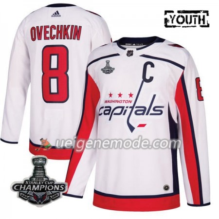 Kinder Eishockey Washington Capitals Trikot Alex Ovechkin 8 2018 Stanley Cup Champions Adidas Weiß Authentic